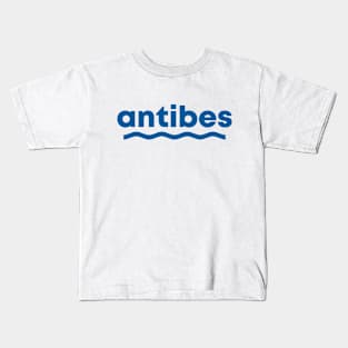 Antibes, France (blue) Kids T-Shirt